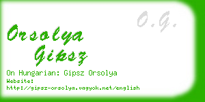 orsolya gipsz business card